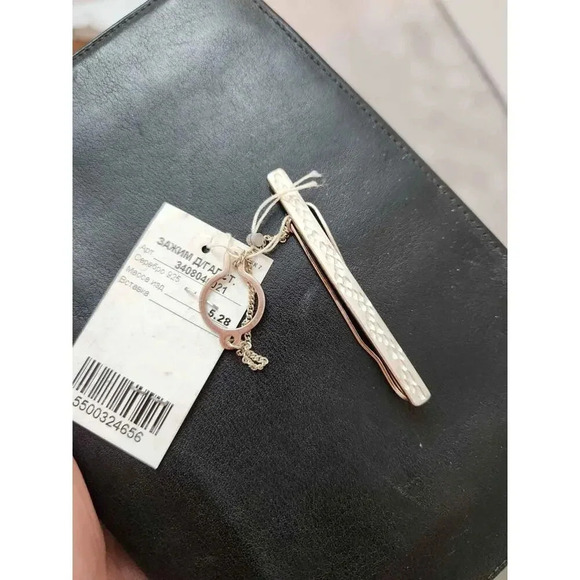 New Sterling Silver Men's Tie Clip 5g - Picture 3 of 3